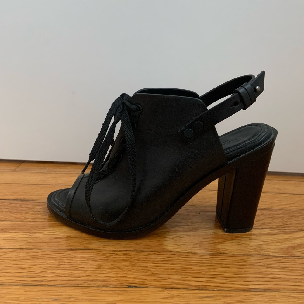 rag & bone Black Open-Toe Lace-Up Block Heel Sandals - Picture 3 of 6